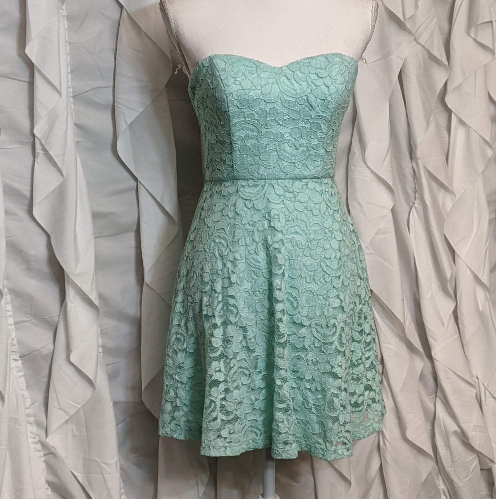David's bridal MINTY lace dress
